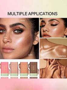 Pixi ON-THE-GLOW BRONZE Beach Glow,Dewy Creamy Texture,Deep Cocoa Tone,Smooth Balm,Beach Glow,Natural Contouring,Satin Sheen,Contour & Highlight Duo,Multi-Use Balm,19g/0.6oz. - Beach Glow - View 2