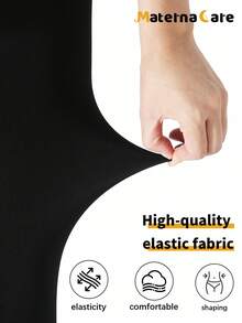 1件装孕妇保暖连裤袜，黑色纯色，弹力保暖，适合孕早期、孕中期和孕晚期，秋冬季穿着舒适。