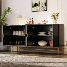 Buffets & Sideboards - Black + Particle Board - View 3