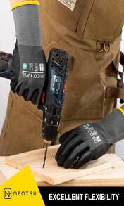 NEOTRIL Safety Work Gloves MicroFoam Nitrile Coated-3_6_12_36 Pairs,Breathable Nylon Working Gloves For Men Women - ColorD - 查看 4