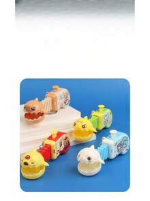 1pc Creative Stress Relief Retractable Shark Key Chain, Press To Extend Spring Mechanical Biting Novelty Pendant, Mini Hair Claw Hanging Ornament, Funny Gag Gift, Happiness Companion - Multicolor - View 7