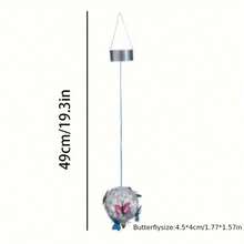 1 Piece Colorful Butterfly Solar Globe Light Outdoor Patio Garden Decorative Hanging Tree Lights Holiday Mood Lighting - ánh sáng trắng - Xem 3