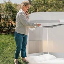 Mosquitero para Cama, Plegable Mosquitera Cama-Up (180 * 200 * 165), Mosquitera Tienda de Campaña, Portátil Mosquito Cortina, con Cremallera 2 Entradas - 1 - Ver 7