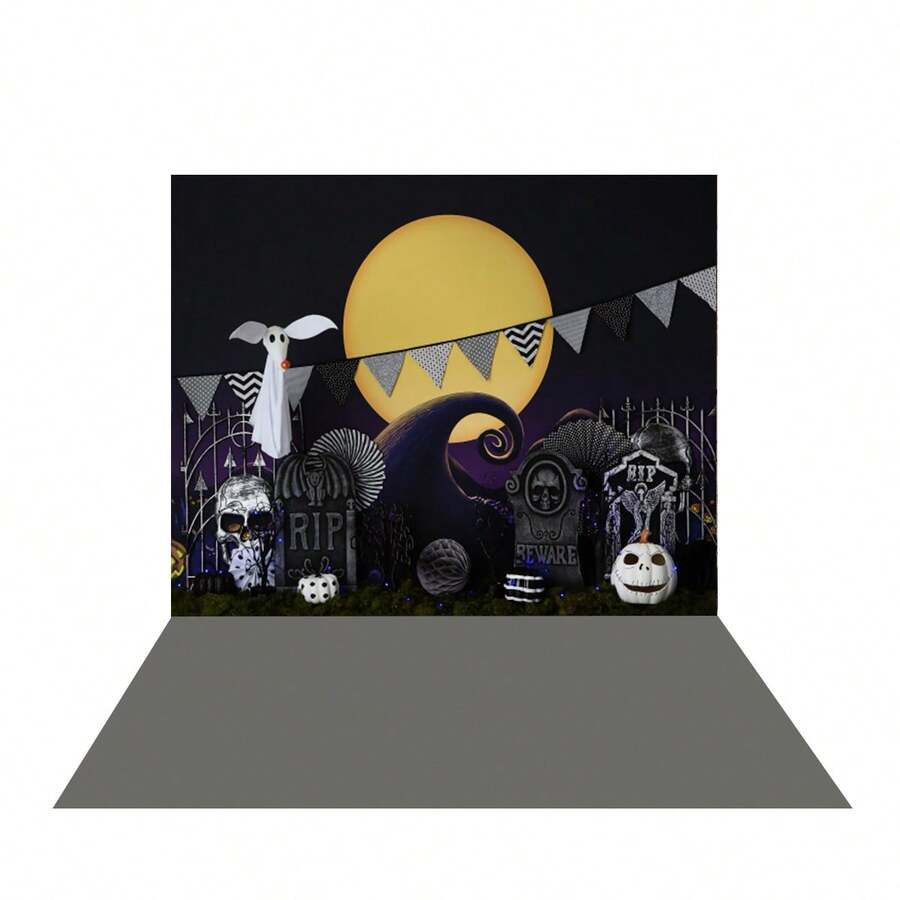 Photographic Background Panel Halloween Fabric Backdrop Sublimated Two Sizes - FDHAL0026 - View 1