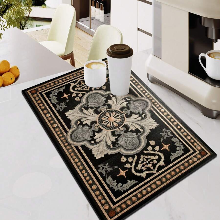 复洛克厨房台面沥水垫防滑防水餐桌餐垫小吧台专用耐热杯垫吸水垫 - 花色 - 查看 1