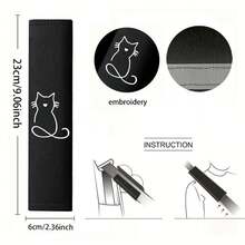 2pcs Car Seat Belt Shoulder Pads, Embroidered Design, Comfortable For Driver And Passenger All Season, Durable Safety Belt Accessories, 2025 New Shoulder Pads, Fit Most Vehicles, Car Interior Accessories - Multicolor - View 7