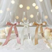個性化絲綢婚禮緞帶、婚禮雪紡緞帶姓名標籤、婚禮緞帶座位卡、伴娘禮物個性化蝴蝶結、拼接填充物、棉質內裡布料、DIY手工布料、縫紉配件、拼布材料、美學 - 多色2 - 查看 5