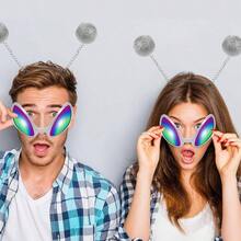 Alien Headband And Glasses Alien Martian Antenna Headband Set Costume Party Favors Accessory Adults And Kids Multicolored Plastic Fun Halloween Party Supplies