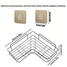 2pcs Corner Shower Caddy - Adhesive Shower Storage Rack, Rust-Proof Stainless Steel Shower Shelf, No Drilling Bathroom Organizer And Storage Rack, Space Saving, Black, Medium Size