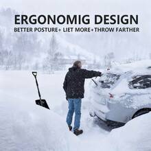 Pelle à neige amovible - Grande lame pour un déneigement sans effort, pelle à glace pour voiture