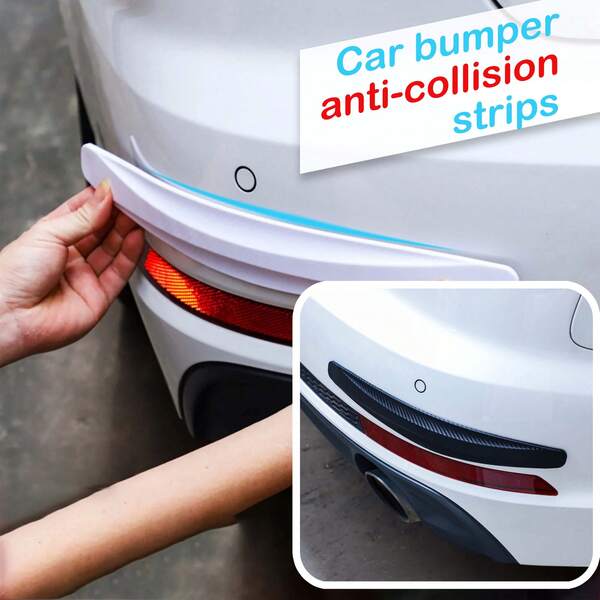 Car Front And Rear Bumper Anti-Collision Strips, Door Body Scratch-Proof Widening Protective Stickers, Self-Adhesive Anti-Collision Stickers