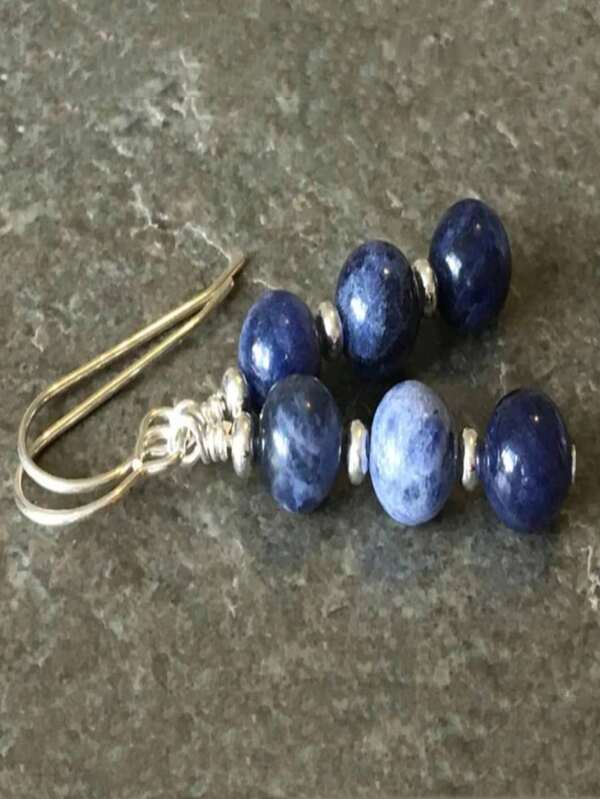 Vintage Stone Round Beads Dangle Earrings Bohemian Women's Earrings Jewelry Fashion Handmade Party Jewelry Accessories