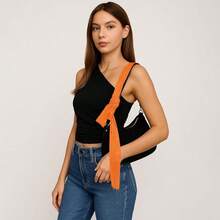 Y2K Sequined Colorful Skinny Scarf For Women – Lightweight Rave Neck Scarf, Festival Head Wrap Or Belt Accessory{"Color_name":"Orange"} - Nhiều màu2 - Xem 7