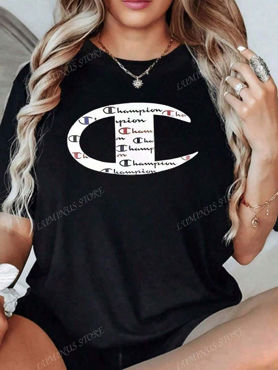 camisetas blusas para dama casuales elegantes premium playeras juvenil disfraces sudaderas para mujer camisetas de mujer liso playera disfraces de mujer niña disfraz pijamas pillamas para dormir de mujer pijamas para parejas - Negro - Ver 1