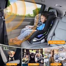 Beb Coche Espejo, Cmara Coche Beb Asiento Trasero 1080P con Visin Nocturna, ngulo de Visin Amplio de 150, Espejo de Coche para Bebs con Giratorio 360, Espejo Retrovisor Coche Pantalla 4.3'' - 1 cámara - Ver 2