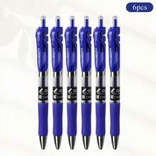 WUQIANNIAN 3/6 Stücke 0,5mm Gelschreiber in Schwarz/Blau/Rot, einfache schnell trocknende wasserbasierte Stifte, geeignet für Büro und Schule