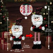 Christmas Plush Decor Retractable Legged Sequin Santa/Snowman/Reindeer Stuffed Animals Table Ornaments For Home Holiday