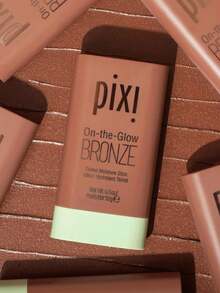 Pixi ON-THE-GLOW BRONZE Beach Glow,Dewy Creamy Texture,Deep Cocoa Tone,Smooth Balm,Beach Glow,Natural Contouring,Satin Sheen,Contour & Highlight Duo,Multi-Use Balm,19g/0.6oz. - Beach Glow - View 8
