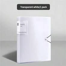 Carpeta transparente tamaño A4 con 20 fundas transparentes, organizador de documentos multiusos