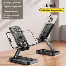 Supporto per telefono regolabile a 360°, struttura in metallo robusta, finitura in legno di noce, pieghevole per tavolo e viaggio, compatibile con Apple 16/15/14/13 Pro Max/12/11, iPad Mini, organizzazione desktop salvaspazio, ottimo regalo per utenti Android e iPad