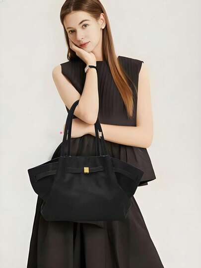 大号女士时尚单肩包，简约时尚斜挎包，特别版优雅宽敞耐用饺子形手提包，经典时尚手提包，适合购物、通勤、商务旅行、度假、节日、送给母亲、家人、姐妹、妻子、女朋友的礼物