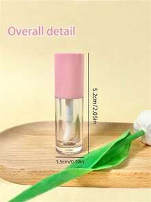 5pcs Refillable Round Lip Gloss Tubes, Reusable DIY Lipstick Containers