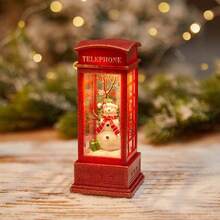 Christmas Decorative Lighting Telephone Booth Ornament