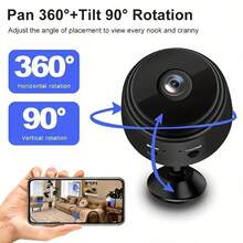 6Pcs A9 Smart Mini Camera With Phone App, 480P HD Home Security Monitor With Battery & USB Charge. Ideal For Family/Warehouse/Car/Indoor, IR Night Vision, Pet/Elder Care, Essential Home Safety Gadget​ - 6件 - 查看 6