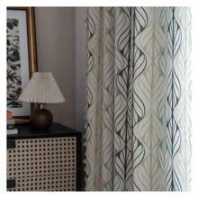 Boho Curtains 63 Inch Length, 2 PanelsSemi Sheer Drapes, Tassel Rod Pocket Bohemian Window Treatments For Bedroom, Living Room, Farmhouse - 多色175 - 查看 3