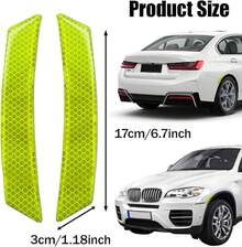 2PCS Reflective Trim Side Marker Stickers, Reflective Car Stickers, Side Reflectors Car, Auto Exterior Accessories Reflector Guard Fit Truck Wheel Well Arch Bumper Fenders (White) - màu xanh lá - Xem 2