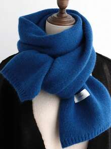Solid Color Knitted Wool Scarf In Autumn And Winter - Cashmere Anti-Censored Scarf-Suitable For Students Outdoor Cycling - Warm - Cold And Anti-Freeze Scarf - Multicolor - View 15