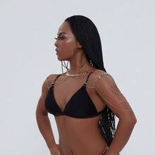 女士全新金属链多层肩部身体链首饰， - 彩色 - 查看 11