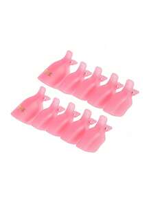 10 piezas/5 piezas Cortaúñas reutilizables para quitar acrílico, esmalte de gel, gel UV, Shellac y otras decoraciones de uñas - Clips quitaesmalte, herramientas de manicura