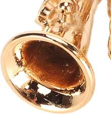 Broche de Instrumento Musical, Forma de Saxofón Realista Broche Musical en Miniatura Moda Dorada Exquisita con Caja de Regalo para Cumplea?os - negro - Ver 8