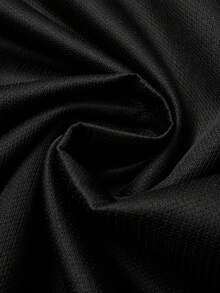 Chaqueta de béisbol casual de manga larga con cremallera y unicolor para hombres - Negro - Ver 6