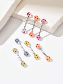 Piercing de língua em forma de estrela luminosa de 5 pontas, 2025, que brilha na luz solar e na iluminação, presente de outono/inverno, design 3D exclusivo, adequado para mulheres e meninas para uso diário e em festivais, várias opções de cores