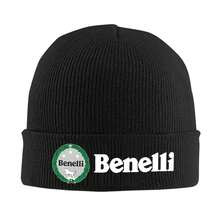 Benelli Motorcycle Racing Beanie Hat - Black Acrylic Knitted Ski Cap For Men & Women - Warm Winter Hat With Bold Brand Logo - Unisex Cold Weather Accessory, Holiday Season Cap| Knitted Texture| Cozy Knit Hat - 黑色 - 查看 12