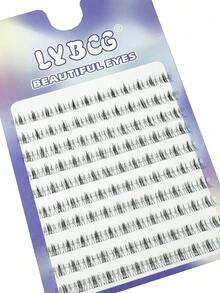 120pcs/10 Rows Natural Looking False Eyelashes, 3-In-1 Korean Style Easy-To-Wear Lower Lash Extension, Suitable For Beginners, Eyelash Clusters, Individual Lashes, False Eyelashes - Black - View 2