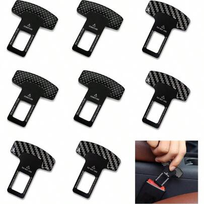 Paquete de 8 Clips para cinturn de  de coche, clips de sujecin automotriz, Hebilla de Reduccin de Ruido Universal, Gadgets para Auto para Todos los Coches