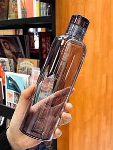 1 szt. Elegancki kubek z podziałką czasu dla mężczyzn i kobiet, przezroczysty plastikowy kubek, szczelny, prosty kubek na wodę, sportowy kubek na wodę