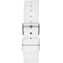 Guess Frontier W1160L1 Lady's Casual Luxury Silicone Strap Quartz Watch Gold Tone Round Dial With Crystal Day / Date Calendar Fashion Wrist Watch For Women Suitable For Daily Dinner Dating Wear Birthday Gift For Girlfriend