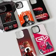 1 pezzo Custodia per telefono di Charles Leclerc 16 F1, custodia per telefono con guscio d'argento IMD compatibile con 16, 15, 14, 13, 12, 11 Pro Max Plus, custodia compatibile con 17, 17 Pro, 17 Pro Max