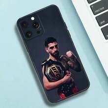 Custodia per telefono compatibile con Ilia Fighting T-Topuria, adatta per modelli ,16e, 16, 15, 14, 13, 12, 11, Pro, X, XS, Max, XR, Plus, Mini, in morbida cover nera, compatibile anche con i modelli 17, 17 Pro e 17 Pro Max - Z5 - Visualizzare 5