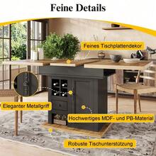 Dining Tables - Black,Natural - View 5