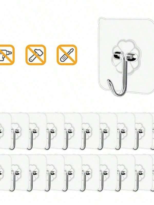 Kit 10 pçs Ganchos Adesivos Parede Multi Funcional Autocolante Casa Cozinha Quarto Banheiro Organizado