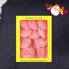 10 piezas Juego de cortadores de galletas navideñas, Estampador de galletas navideñas, Sello de galletas DIY - Juego de cortadores de pastelería, Horneado navideño, Decoración navideña - Navidad N - Ver 6