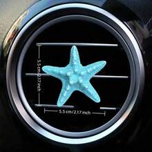 Clip parfumé pour aération de voiture, motif créatif de bande dessinée. Clip de décoration pour aération de climatisation de voiture en forme d'étoile de mer en résine (sans parfum inclus)