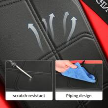 2 件前座单座汽车座椅套，全包围舒适透气汽车座椅垫，适合所有季节 - 2pcs前排單座 - 查看 7