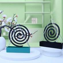 1pc Iron Mosquito Coil Holder, Home Use Sandalwood Incense Stick Burner Tray