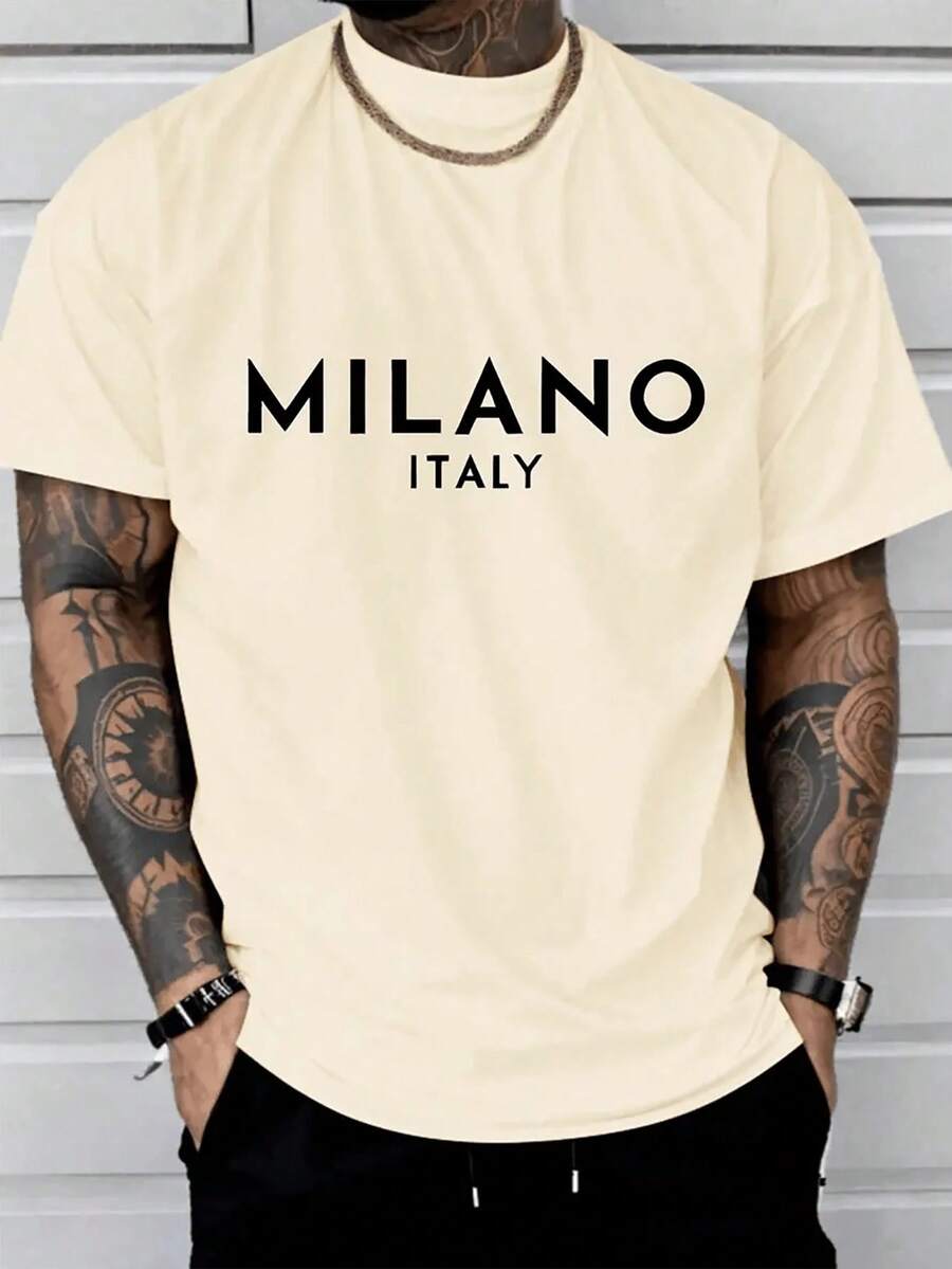 Camiseta de hombre de manga corta y cuello redondo, de doble cara (180 g), con diseño de Jeremías 29:11 - Albaricoque - Ver 1
